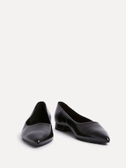 Linzi Black Wide Fit Compete Pointed Toe Ballet Flat Shoes - Image 3 of 5