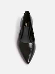 Linzi Black Wide Fit Compete Pointed Toe Ballet Flat Shoes - Image 4 of 5