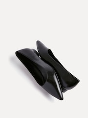 Linzi Black Wide Fit Compete Pointed Toe Ballet Flat Shoes - Image 5 of 5