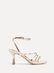 Linzi Gold Reflect Wide Fit Strappy Heeled Sandals - Image 2 of 5