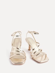 Linzi Gold Reflect Wide Fit Strappy Heeled Sandals - Image 3 of 5
