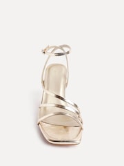 Linzi Gold Reflect Wide Fit Strappy Heeled Sandals - Image 4 of 5