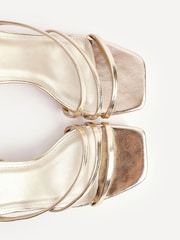 Linzi Gold Reflect Wide Fit Strappy Heeled Sandals - Image 5 of 5