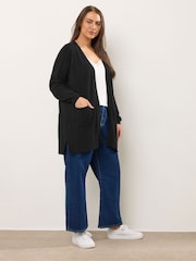 Evans Premium Seam Detail Black Cardigan - Image 2 of 5