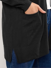 Evans Premium Seam Detail Black Cardigan - Image 4 of 5