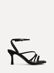 Linzi Black Reflect Wide Fit Strappy Heeled Sandals - Image 2 of 5