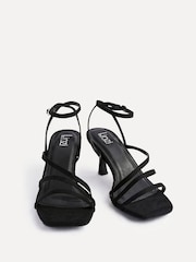 Linzi Black Reflect Wide Fit Strappy Heeled Sandals - Image 4 of 5