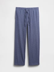 Gap Blue Check Relaxed Flannel Pyjama Bottoms - Image 4 of 4