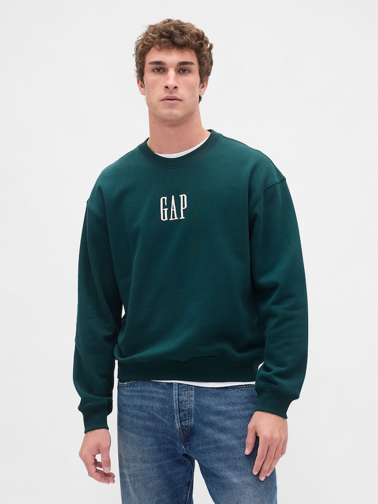 Gap Green Oversized Heavyweight Logo Sweatshirt - Image 1 of 4