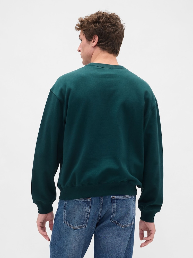 Gap Green Oversized Heavyweight Logo Sweatshirt - Image 2 of 4