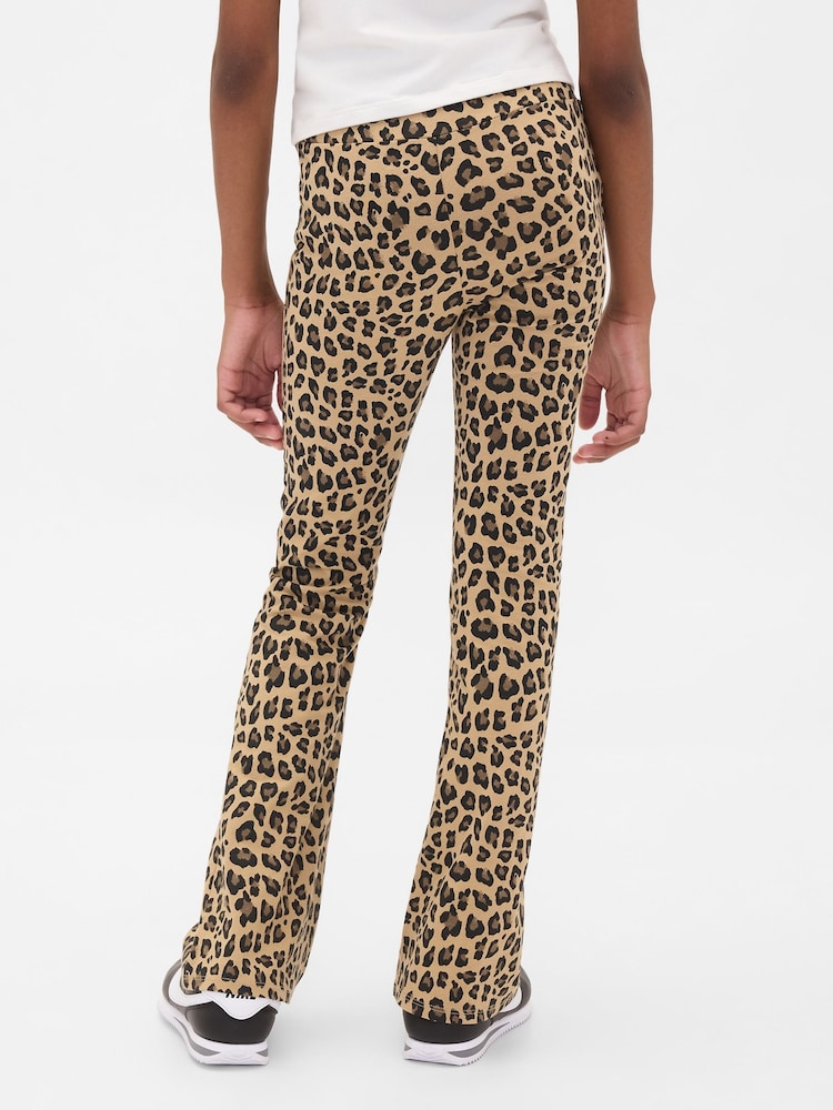 Gap Brown Leopard Print Flare Leggings (4-13yrs) - Image 2 of 5