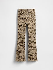 Gap Brown Leopard Print Flare Leggings (4-13yrs) - Image 4 of 5