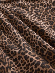 Gap Leopard Print Brown CloseKnit Jersey Boatneck Open-Back T-Shirt - Image 4 of 4
