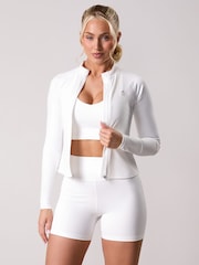 Gym King White 365 Full Zip Funnel Jacket - Image 2 of 4