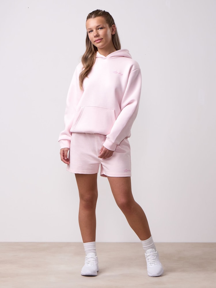 Gym King Pink Script Oversized Hoodie - Image 2 of 4