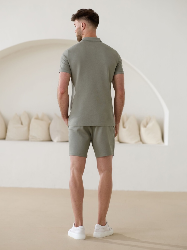 Gym King Green Portals Texture Polo Shirt - Image 2 of 4