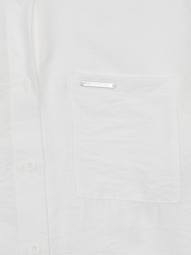 Gym King White Signature Woven Shirt - Image 4 of 4
