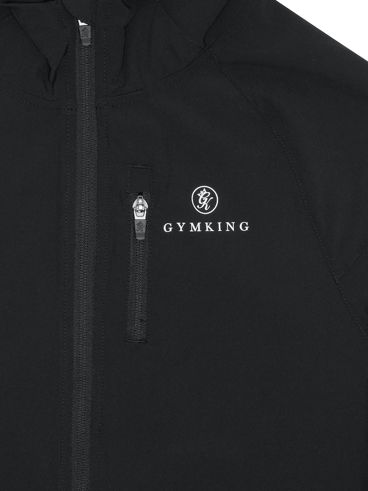 Gym King Black Pro Woven Hoodie - Image 4 of 4