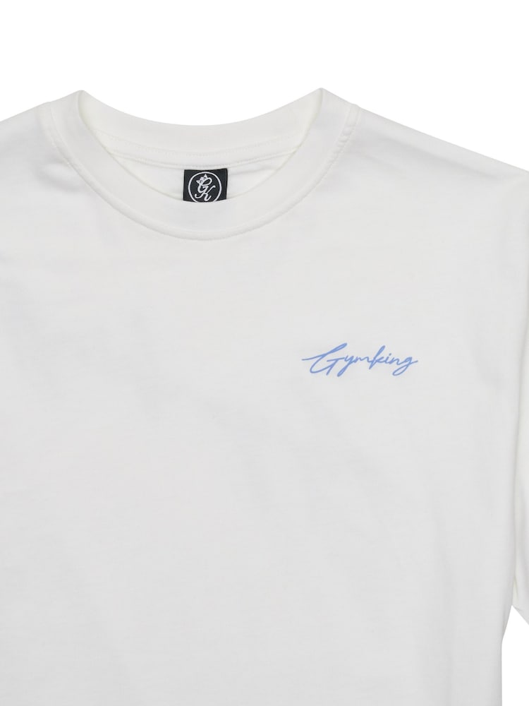Gym King White Script Boyfriend T-Shirt - Image 4 of 4