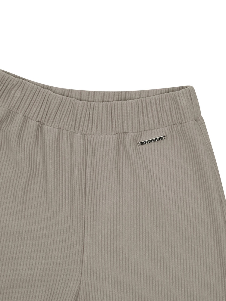 Gym King Brown Rib Split Hem Petite Trousers - Image 4 of 4