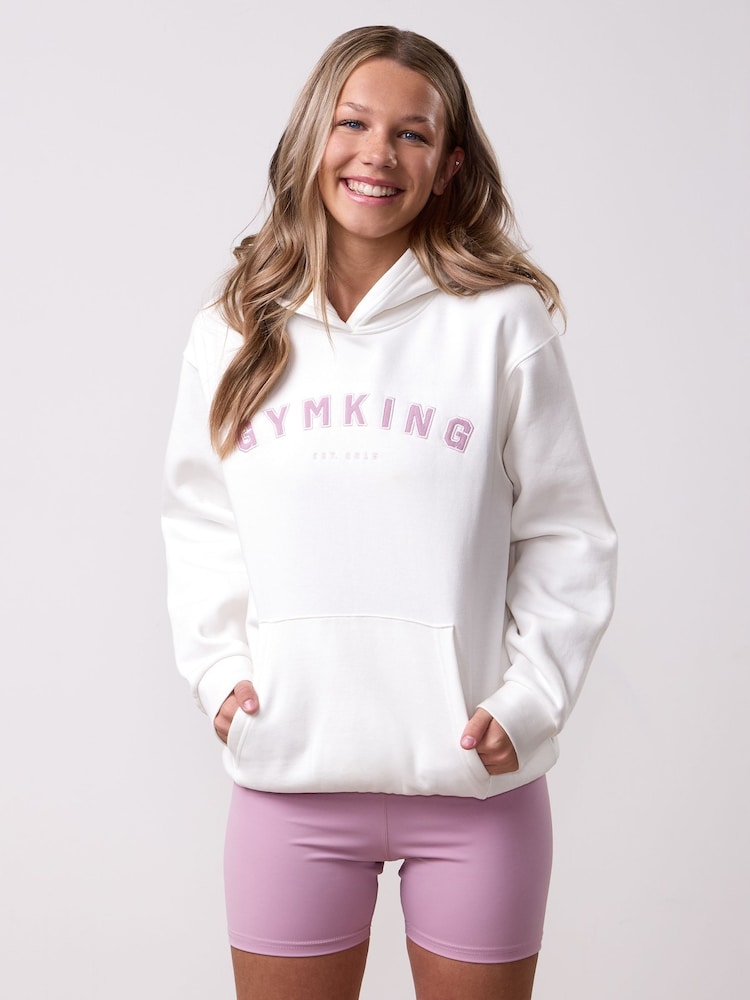 Gym King White Shadow Hoodie - Image 1 of 4