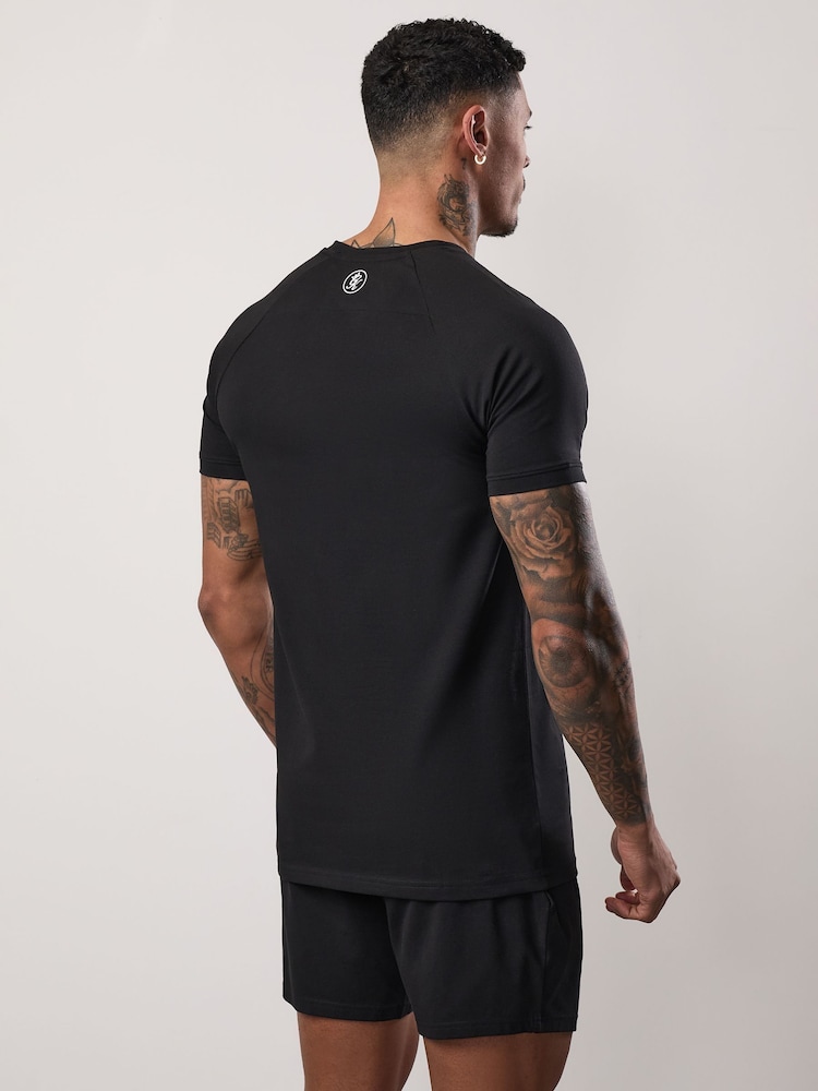 Gym King Black Pro Logo Jersey T-Shirt - Image 2 of 4