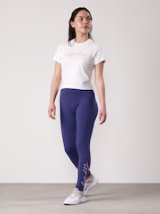 Gym King White Script Jersey Fitted T-Shirt - Image 1 of 4