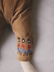 Tan Brown Cord Dungaree and Bodysuit Set - Image 2 of 12