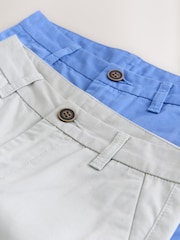 Grey/Blue 2 Pack Chino Shorts (3-16yrs) - Image 6 of 7