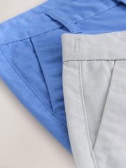 Grey/Blue 2 Pack Chino Shorts (3-16yrs) - Image 7 of 7