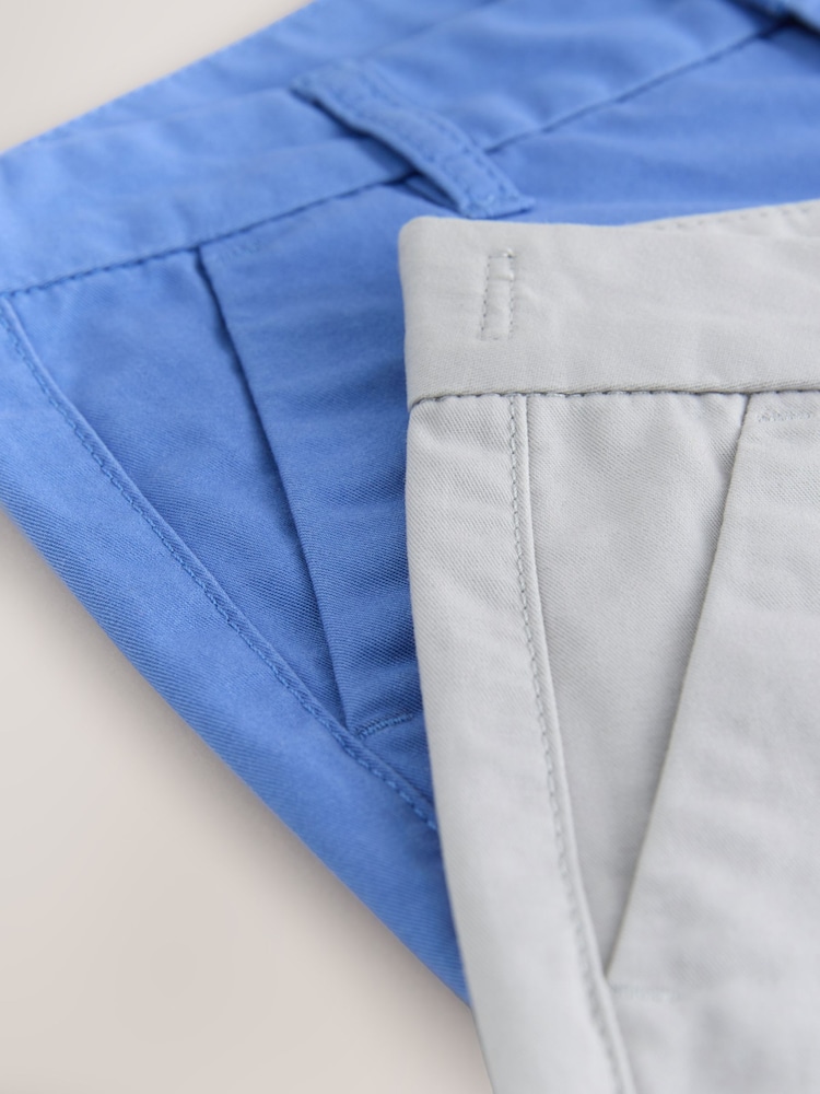 Grey/Blue 2 Pack Chino Shorts (3-16yrs) - Image 7 of 7