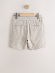 Blue/Stone 2 Pack Chino Linen Shorts (3-16yrs) - Image 3 of 6