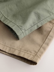 Khaki/Tan 2 Pack Chino Shorts (3-16yrs) - Image 5 of 6