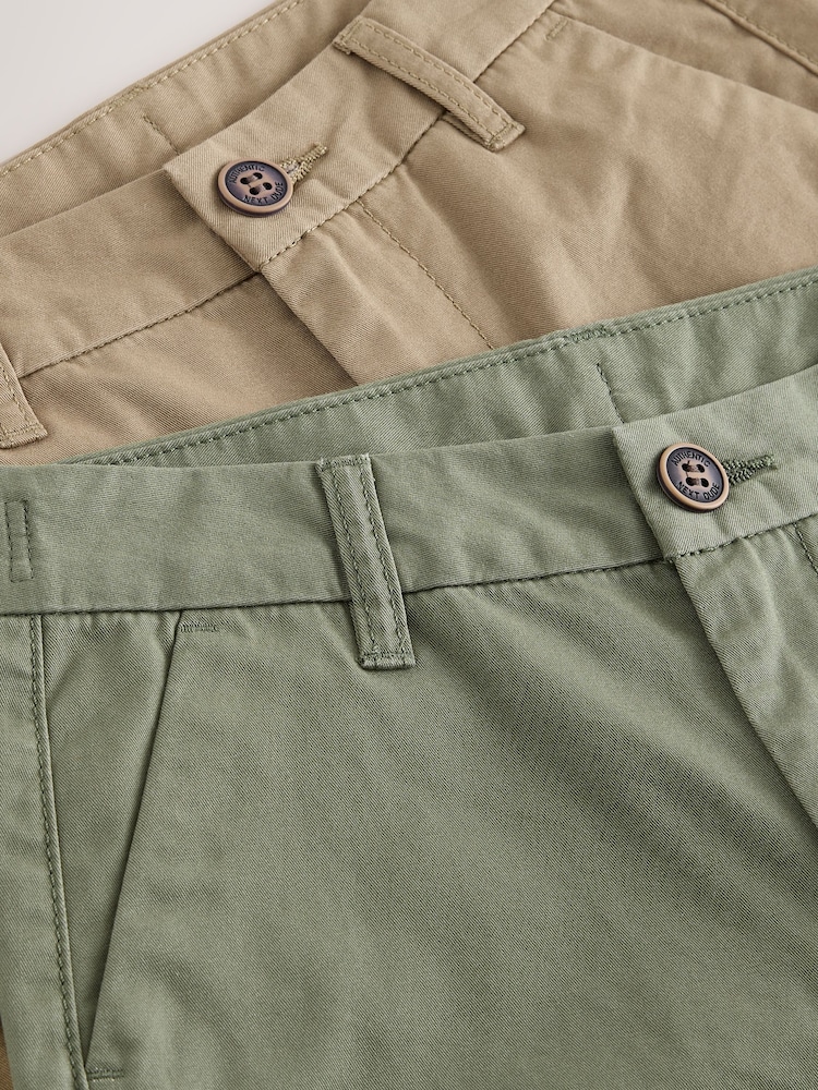 Khaki/Tan 2 Pack Chino Shorts (3-16yrs) - Image 6 of 6