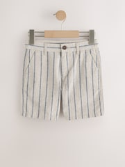 Ecru White Regular Fit Chino Linen Shorts (3-16yrs) - Image 4 of 8