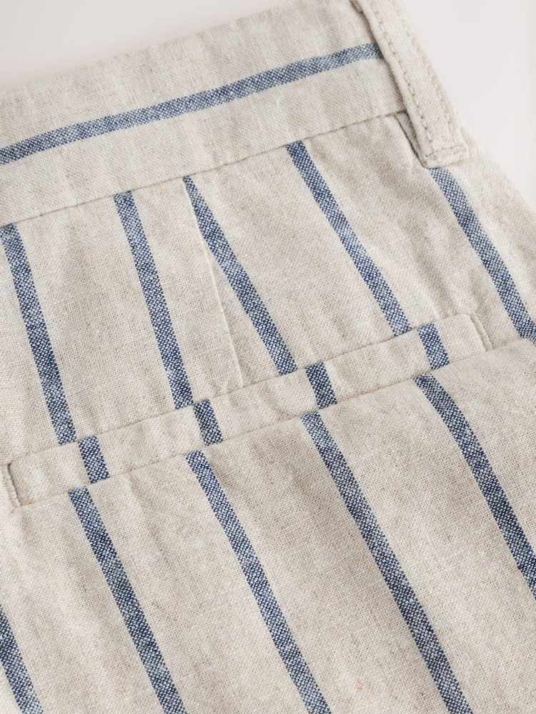 Ecru White Regular Fit Chino Linen Shorts (3-16yrs) - Image 8 of 8