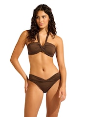 Seafolly Collective Halter Bandeau Brown Bikini - Image 1 of 4