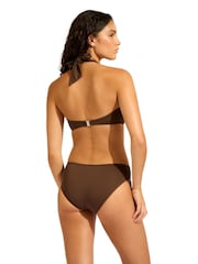 Seafolly Collective Halter Bandeau Brown Bikini - Image 2 of 4
