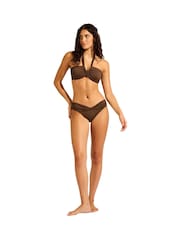 Seafolly Collective Halter Bandeau Brown Bikini - Image 3 of 4