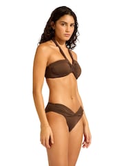 Seafolly Collective Halter Bandeau Brown Bikini - Image 4 of 4