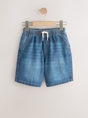 Azul escuro - Shorts jeans leves e fáceis de vestir (3-16anos) - Imagem 5 de 8