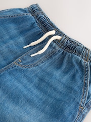 Azul escuro - Shorts jeans leves e fáceis de vestir (3-16anos) - Imagem 8 de 8