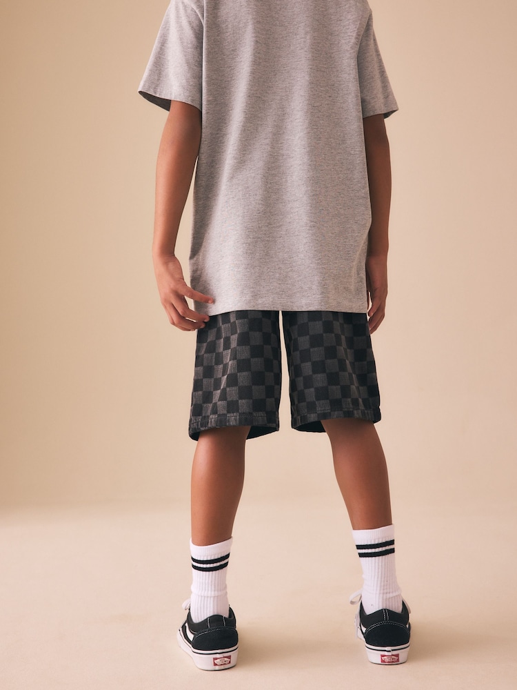 Grey Check Jort Shorts (3-16yrs) - Image 2 of 7