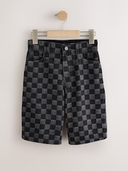 Grey Check Jort Shorts (3-16yrs) - Image 4 of 7