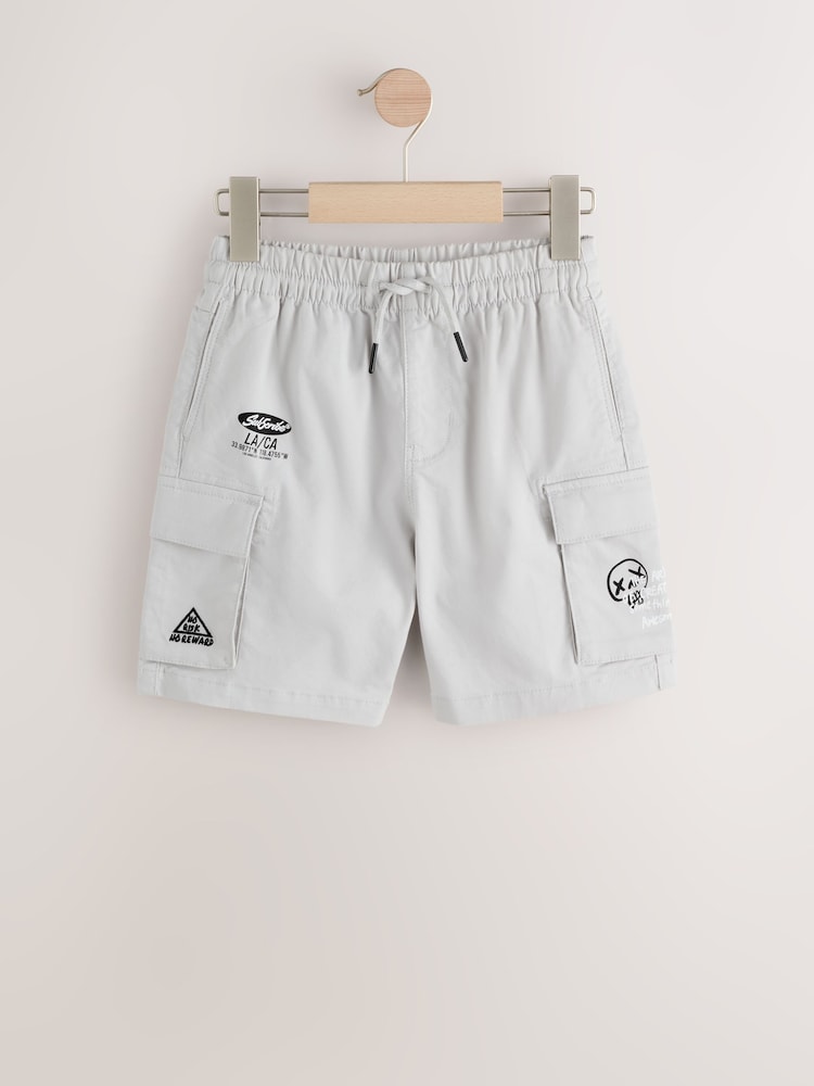 رمادي - شورت كارجو مريح (3-16 سنة) - صورة 1 من 5