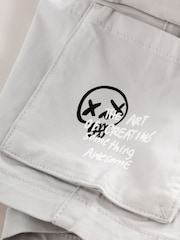 رمادي - شورت كارجو مريح (3-16 سنة) - صورة 5 من 5