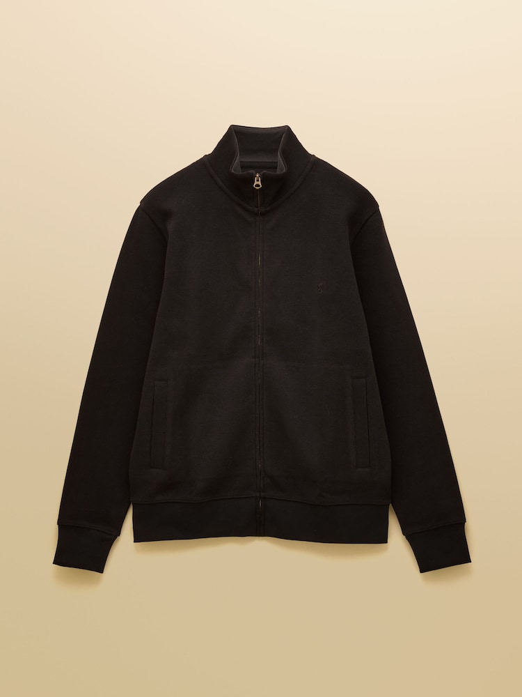 Joules Black French Rib Full Zip Up Sweatshirt - Image 11 of 11
