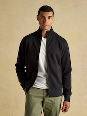 Joules Black French Rib Full Zip Up Sweatshirt - Image 5 of 11