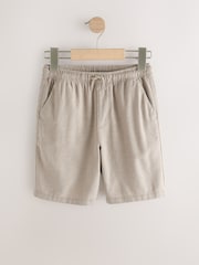 Taupe Linen Blend Pull on Shorts (3-16yrs) - Image 1 of 4