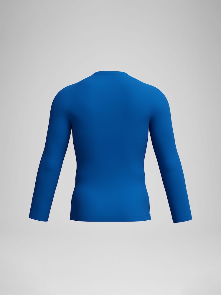 Speedo Blue End+ Long Sleeve Logo Rash Vest - Image 3 of 3
